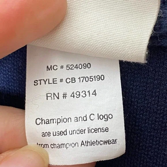 Champion Athletic CLEMSON TIGERS Full Zip Navy Blue Track Jacket MEN'S LARGE - Picture 9 of 11